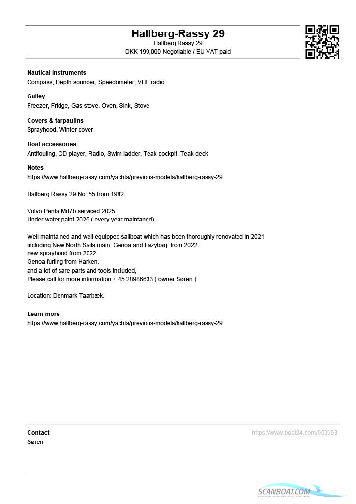 Hallberg Rassy 29