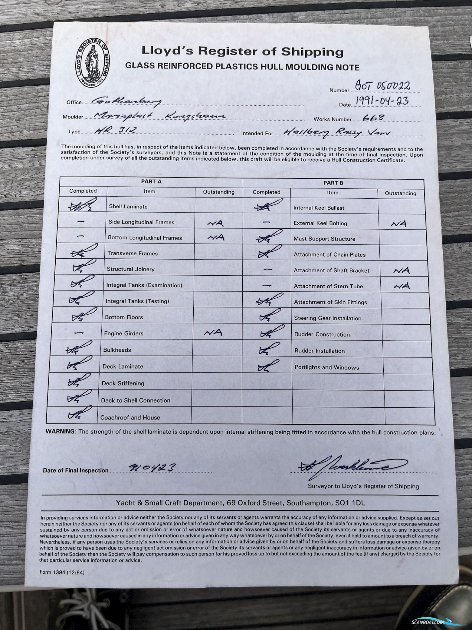 Hallberg Rassy 312 - 1991 - Aalborg