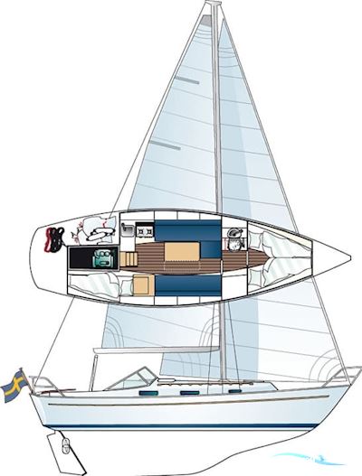 Hallberg Rassy HR 31 Monsun Sejlbåd 1975, med Perkins-Sabre Perama M25 motor, Tyskland