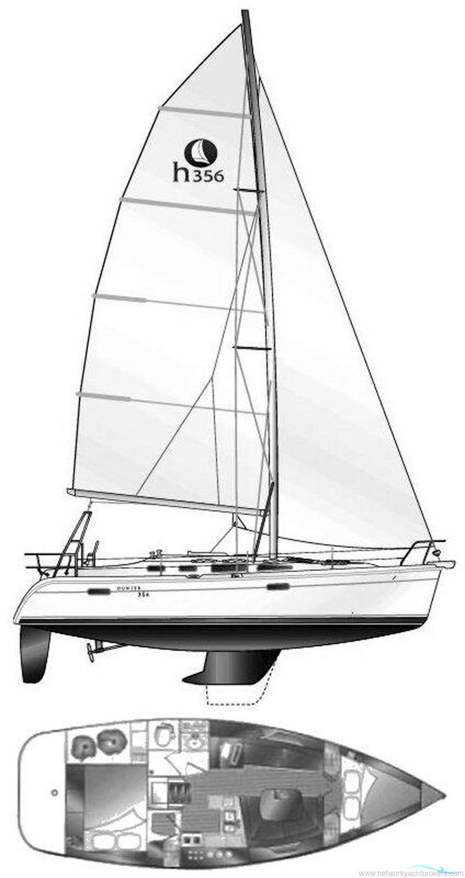 Hunter Legend 356   Bilge keel