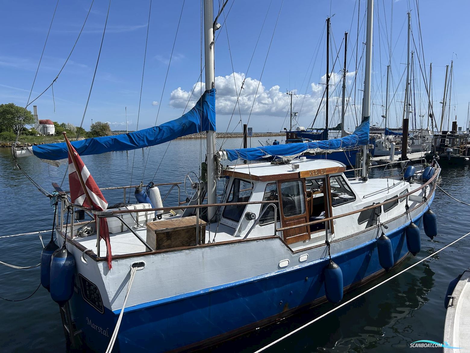 Ketch 2 Mastet Stål Sejlbåd 1974, med Bmc Leyland 6 Cyl motor, Danmark