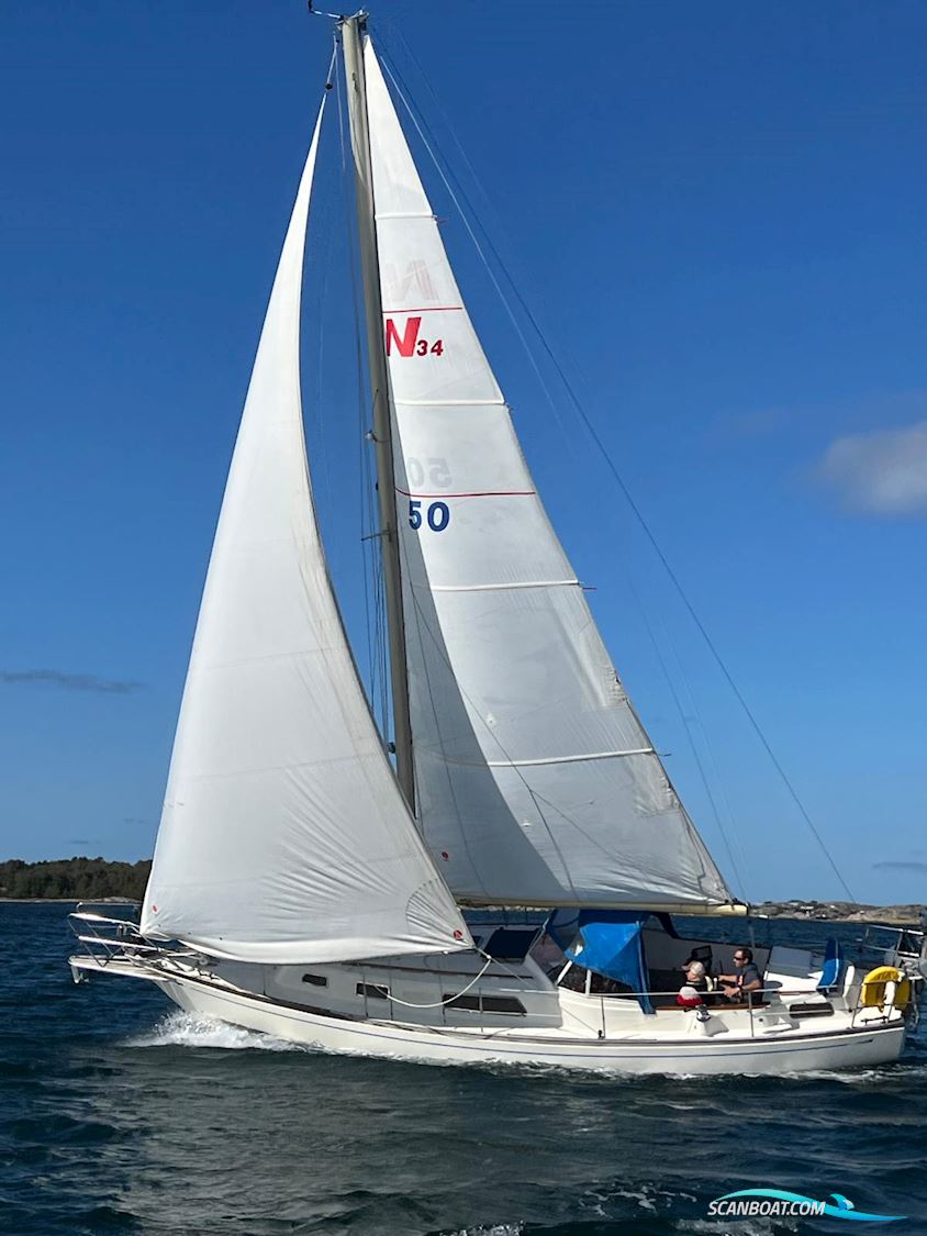 Najad 34 AK Sejlbåd 1976, med Sole Mini 44 motor, Sverige