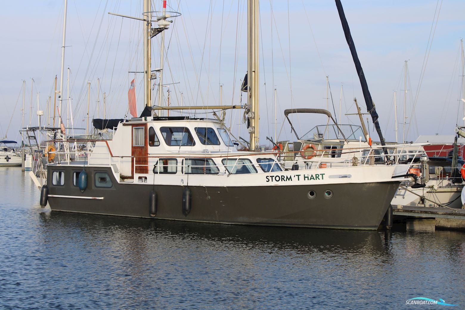 Porsius Shipyard Directieboot Sejlbåd 1979, med Daf 575TD motor, Holland