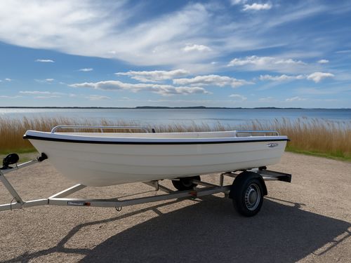 Fjordjollen 390 Fisk - Jolle med F4 HK påhængsmotor Småbåt 2025, Danmark