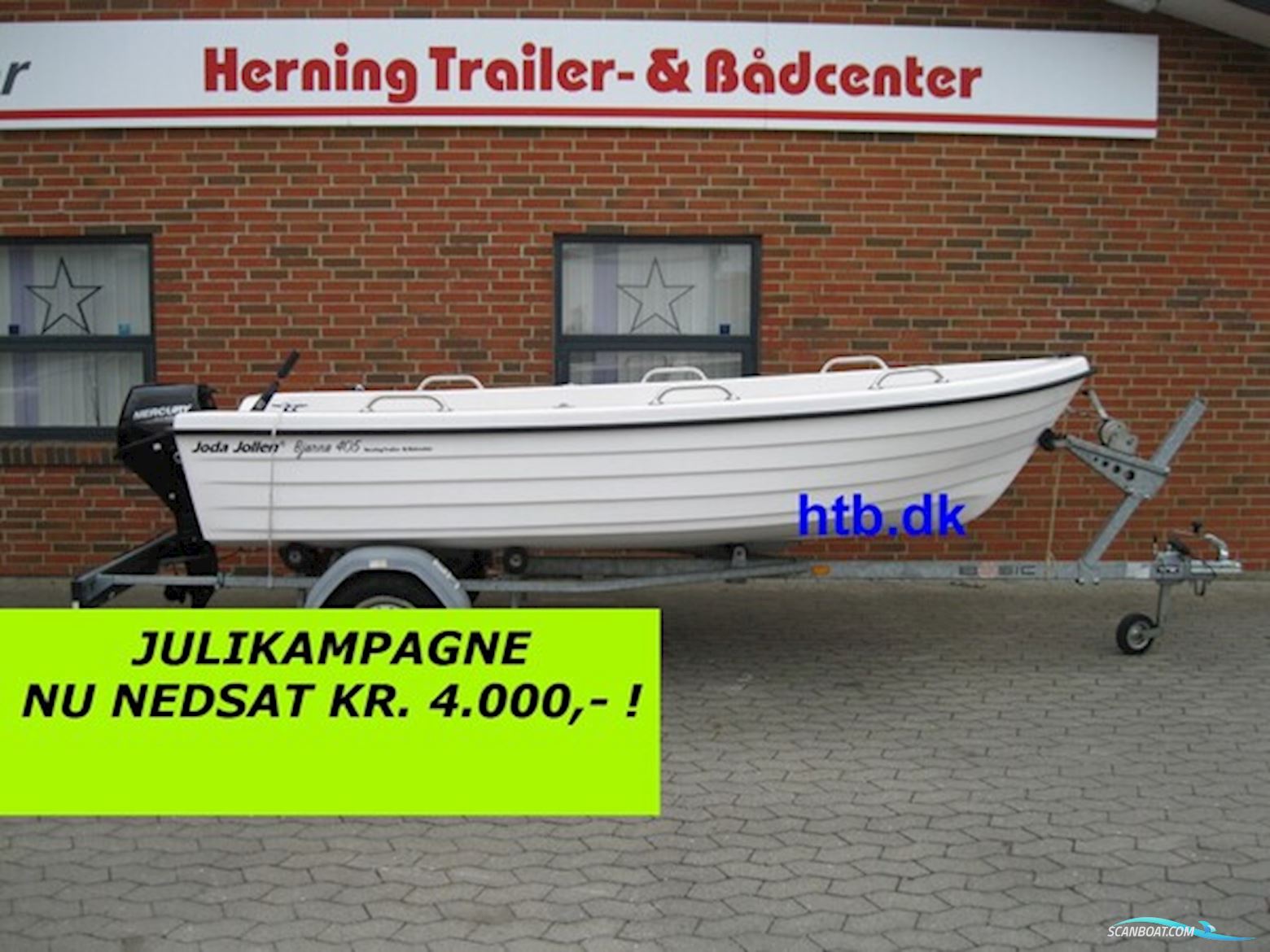 Joda 405 Bjørnø m/Mercury F9,9 hk 4-Takt og Brenderup Trailer - NU Nedsat KR. 4.000,- ! Småbåt 2024, Danmark