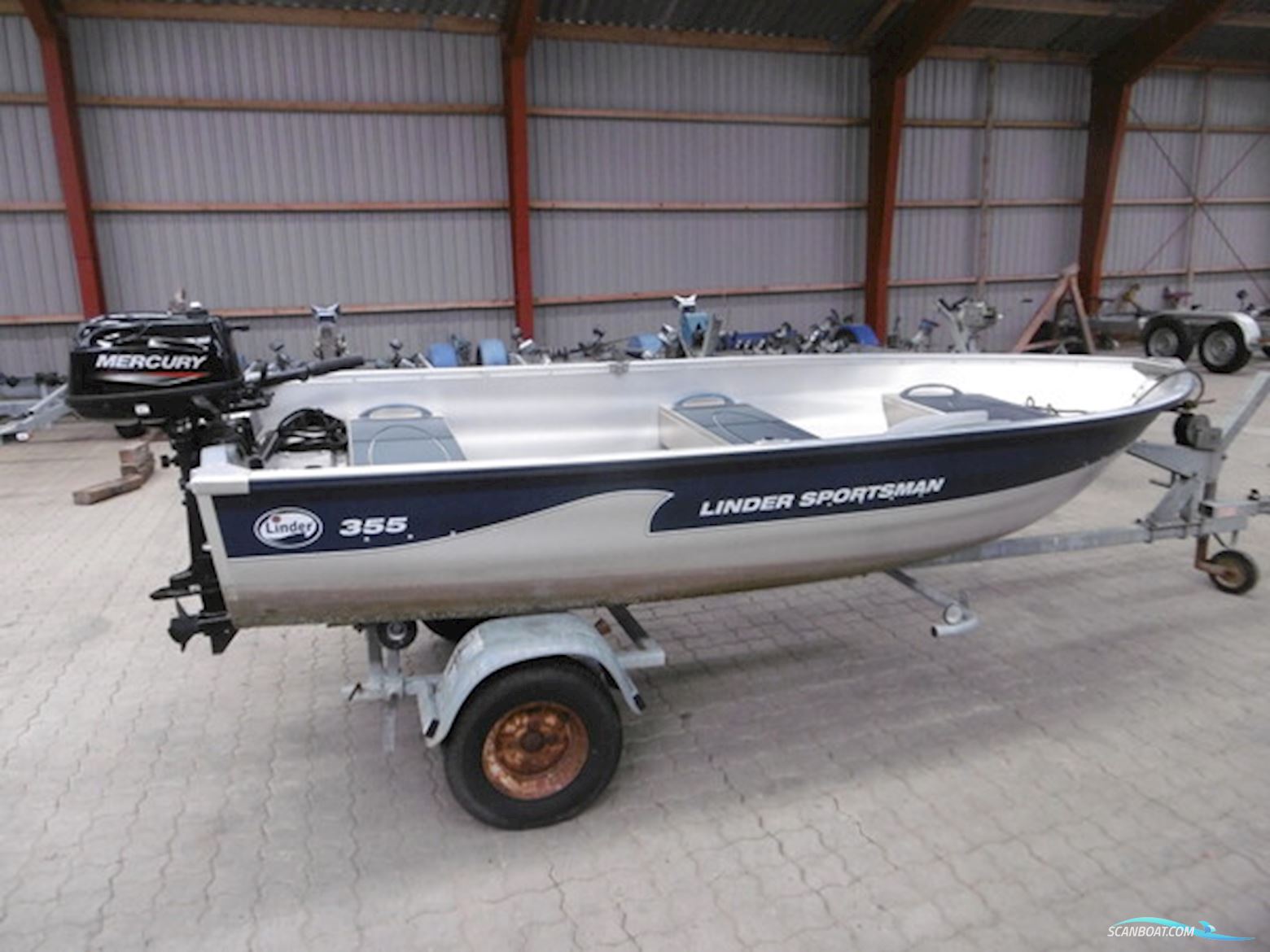 Linder 355 Sportsman med Mercury F4MH Småbåt 2025, Danmark