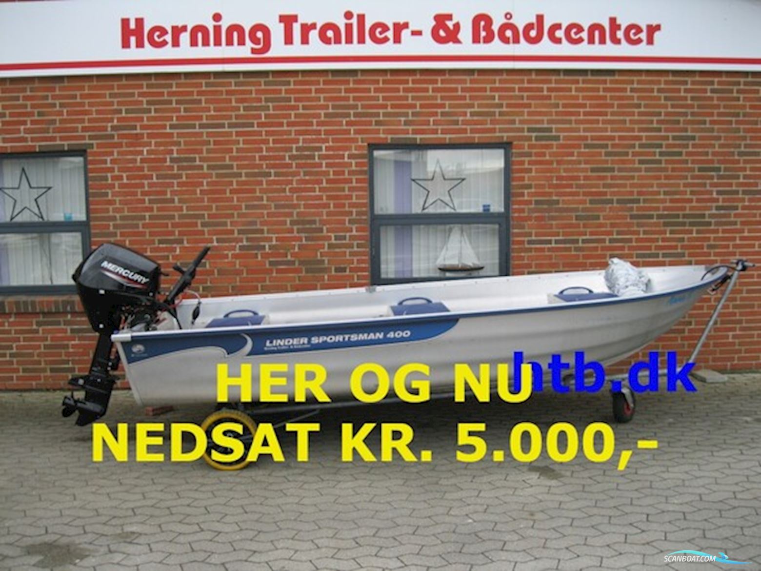 Linder 400 Sportsmann m/Mercury F20 hk Elh Efi 4-Takt - NU Nedsat KR. 5.000,- ! Småbåt 2024, Danmark