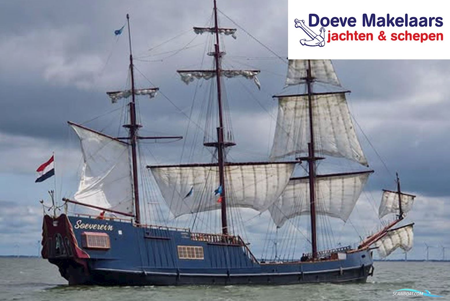 3 Mast Charterschip / Evenementenboot 44 Nachtgasten, 150 Daggasten Workship 1956, with Mitsubishi<br />S6Bmpk engine, The Netherlands