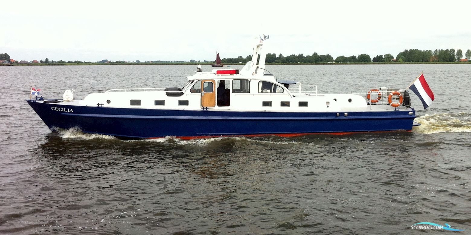 Traditional ex Patrouille Schip Workship 1957, with Man engine, The Netherlands