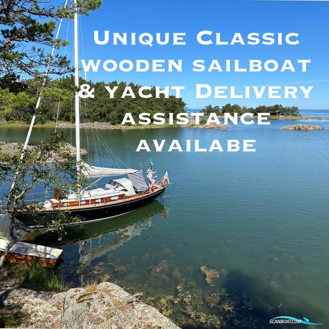34ft Classic Wooden Boat by Enderlein Olle (Havsörnen 2) Zeilboten 1966, met Yanmar 2GM20F motor, Finland