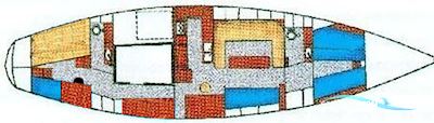 Amel Meltem 52 Zeilboten 1977, met Perkins<br />4 236 motor, The Netherlands