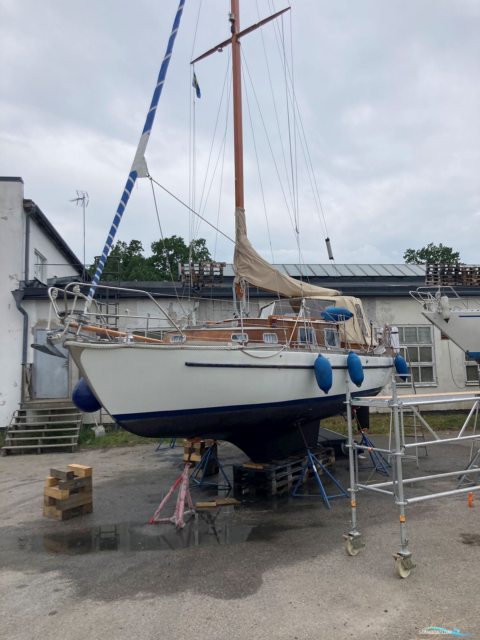 Bremer Bootsbau Vegesack Athena 31 Zeilboten 1974, met Mercedes-Benz O M 6 3 6 motor, Sweden