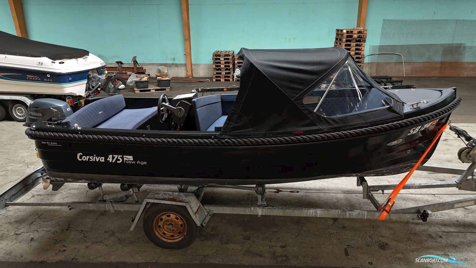 Corsiva 475 New Age Zeilboten 2019, met Yamaha motor, Denemarken