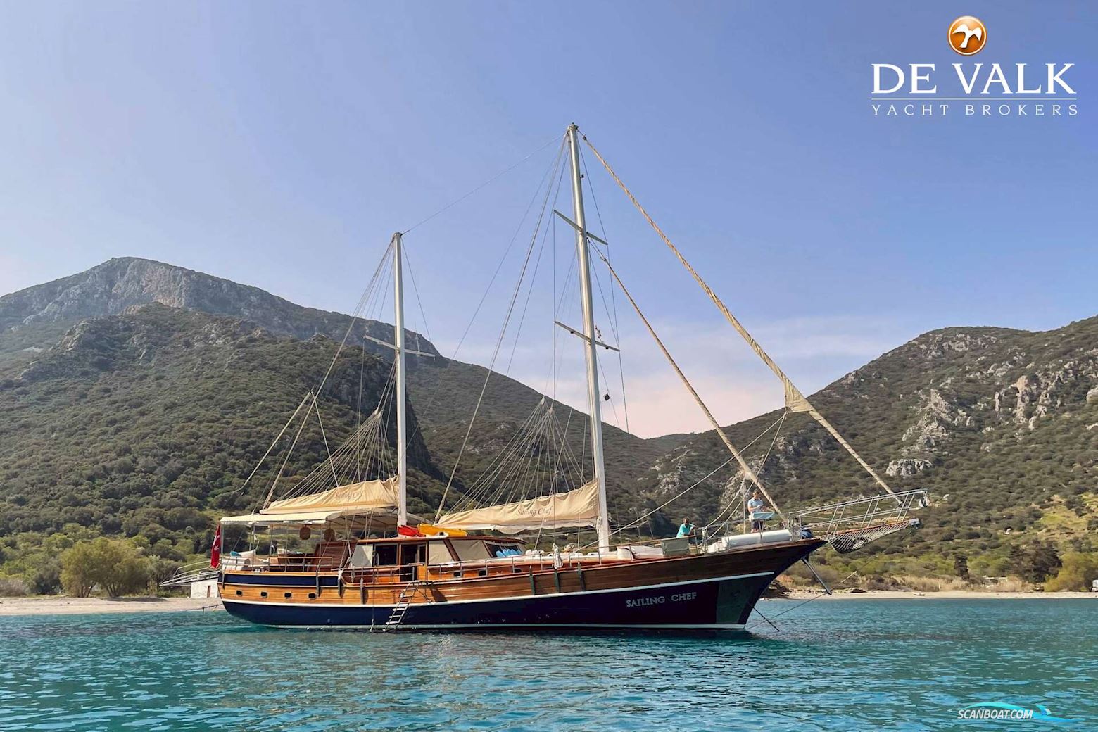 Gulet 25 m Zeilboten 1996, met CATERPILLAR motor, Turkey