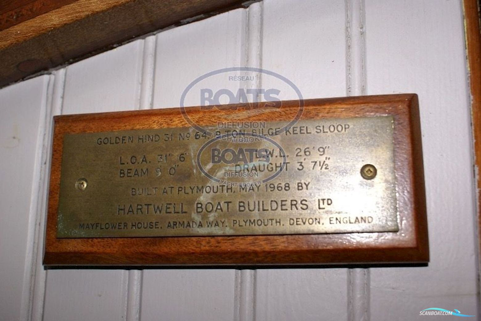 Hartwell OF Plymouth (GB) Hartwell OF Plymouth (GB) Golden Hind 31 Voilier Bois