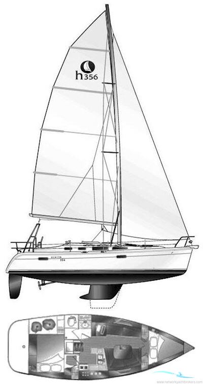Hunter Legend 356   Bilge keel Zeilboten 2003, met Yanmar motor, United Kingdom
