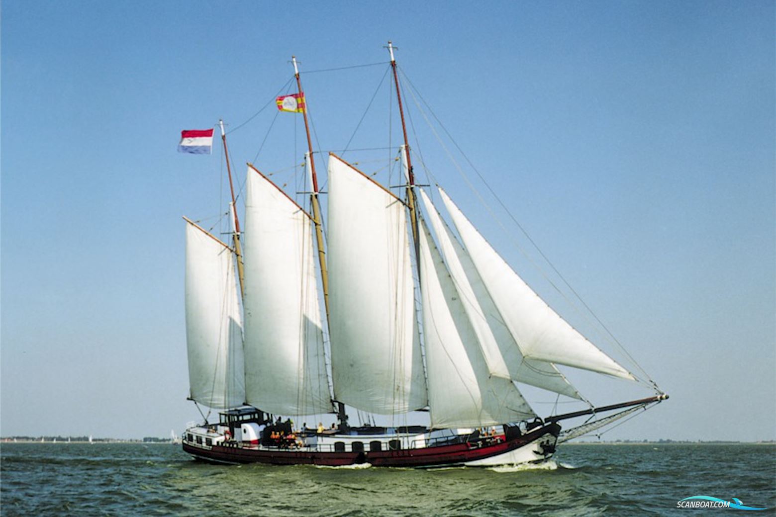 Klipper Driemast Klipper 37 M Zeilboten 1906, met Daf motor, The Netherlands