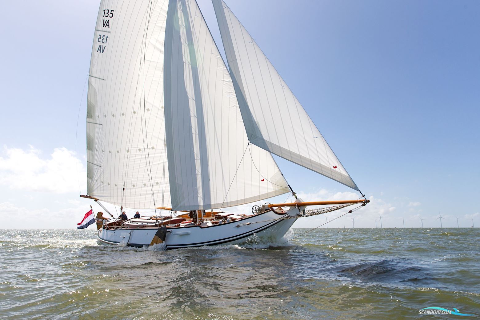 Schokker 18.60 Meter Hoek Design Zeilboten 1996, met Perkins motor, The Netherlands
