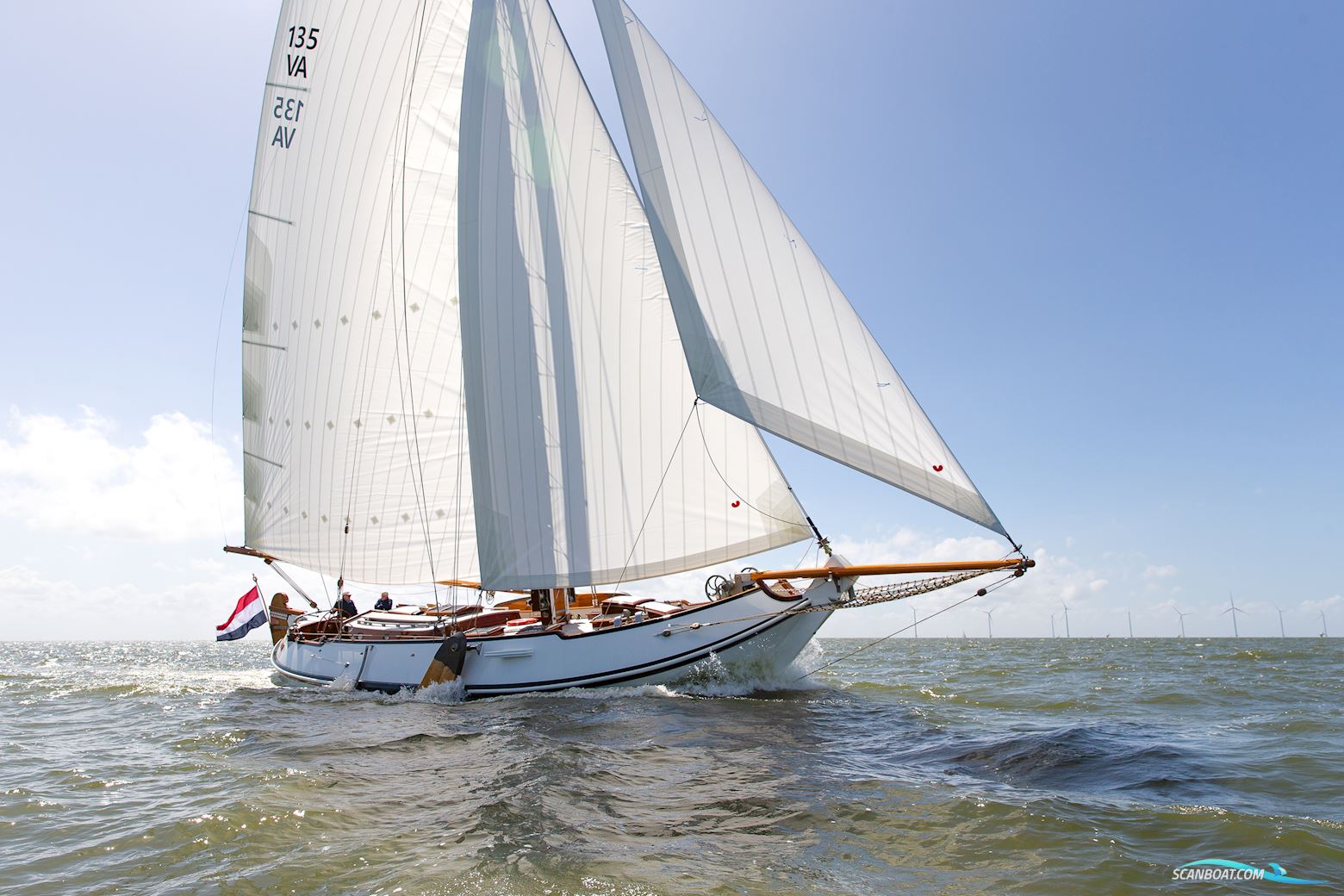 Schokker 18.60 Meter Hoek Design Zeilboten 1996, met Perkins motor, The Netherlands