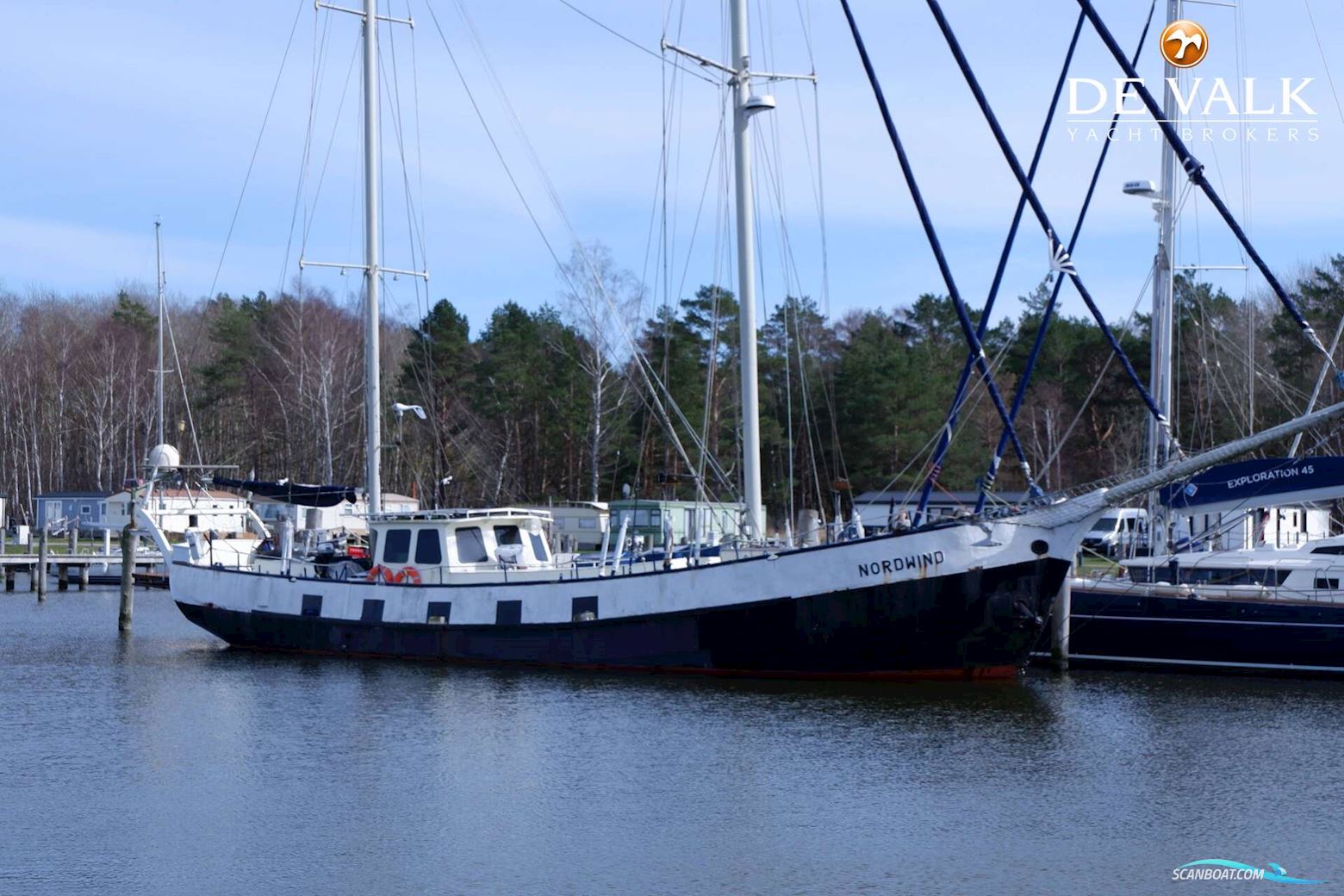 Stagsegel-Ketsch 28 Zeilboten 1894, met Mercedes Benz motor, Duitsland