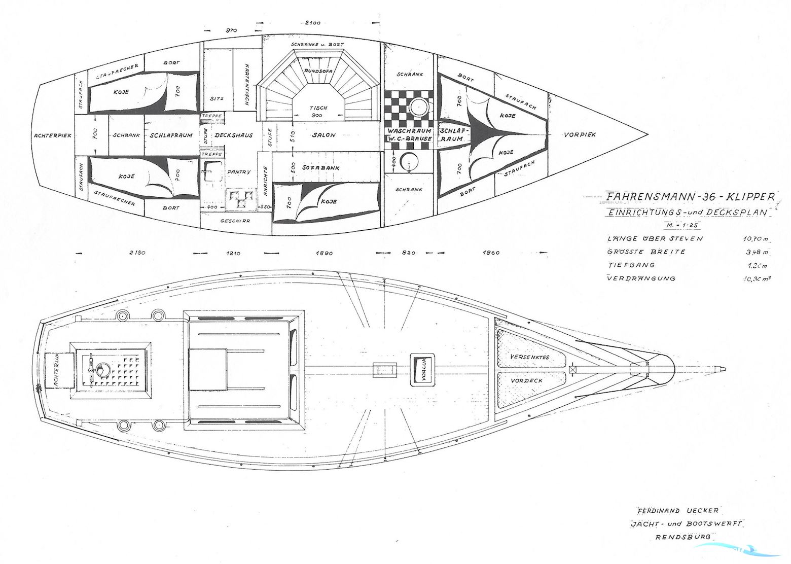 Uecker Yacht- Und Bootsbau Rendsburg Fahrensmann 36