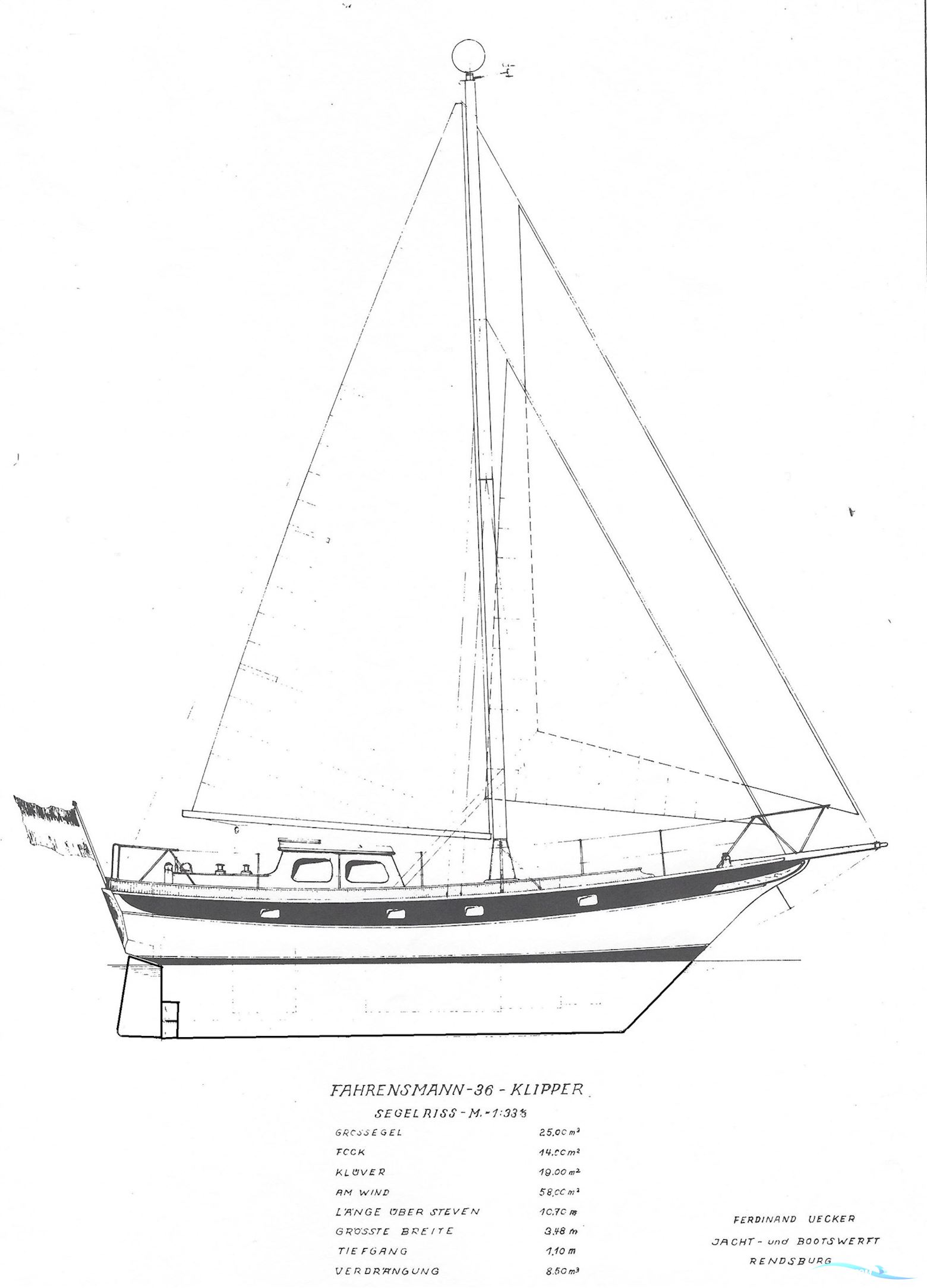 Uecker Yacht- Und Bootsbau Rendsburg Fahrensmann 36